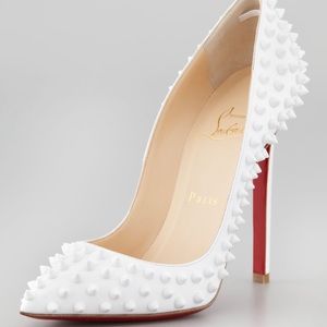 100% AUTH CHRISTIAN LOUBOUTIN PIGALLE SPIKES 37.5